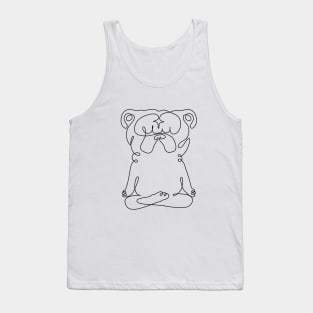 One Line English Bulldog Easy Pose Tank Top